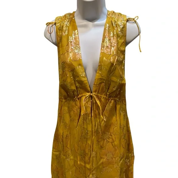 Rumored Paradise Midi Dress Golden Hour Medium New with Tags - Picture 9 of 16